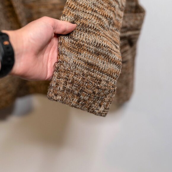 Stitch Fix Papermoon Jerrard Brown and Tan Open Front Cardigan - Size Large - Picture 3 of 5